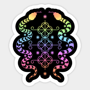 Damballah Wedo Veve loa symbol Sticker